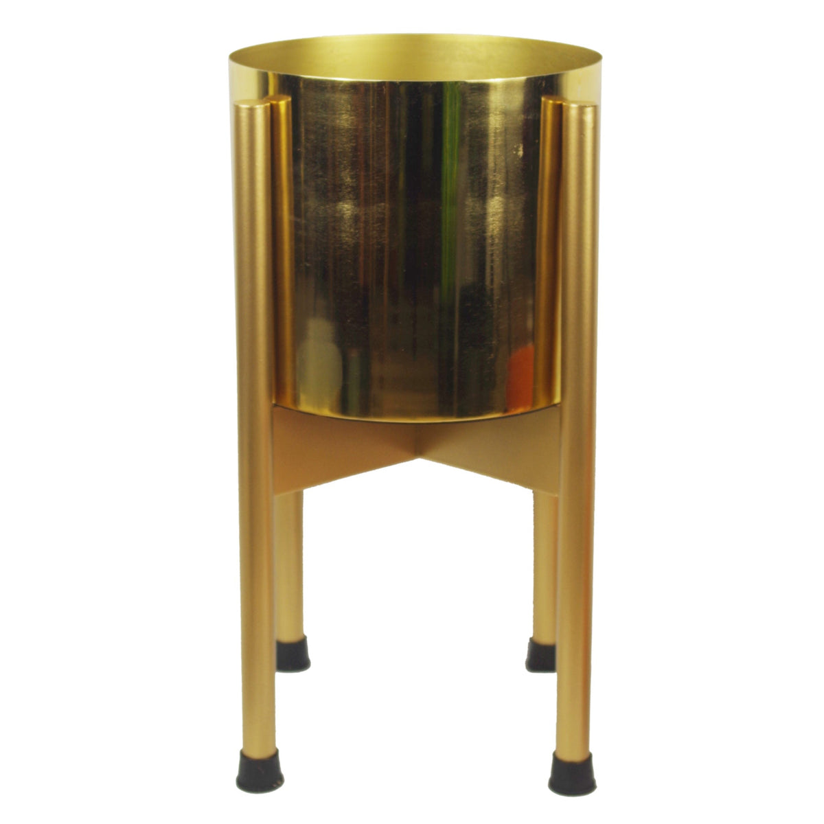 Medium Gold Stand with Metal Planter 38.5cm x 18cm – image 2