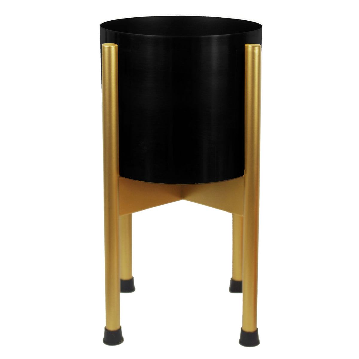 Medium Gold Stand with Metal Planter 38.5cm x 18cm