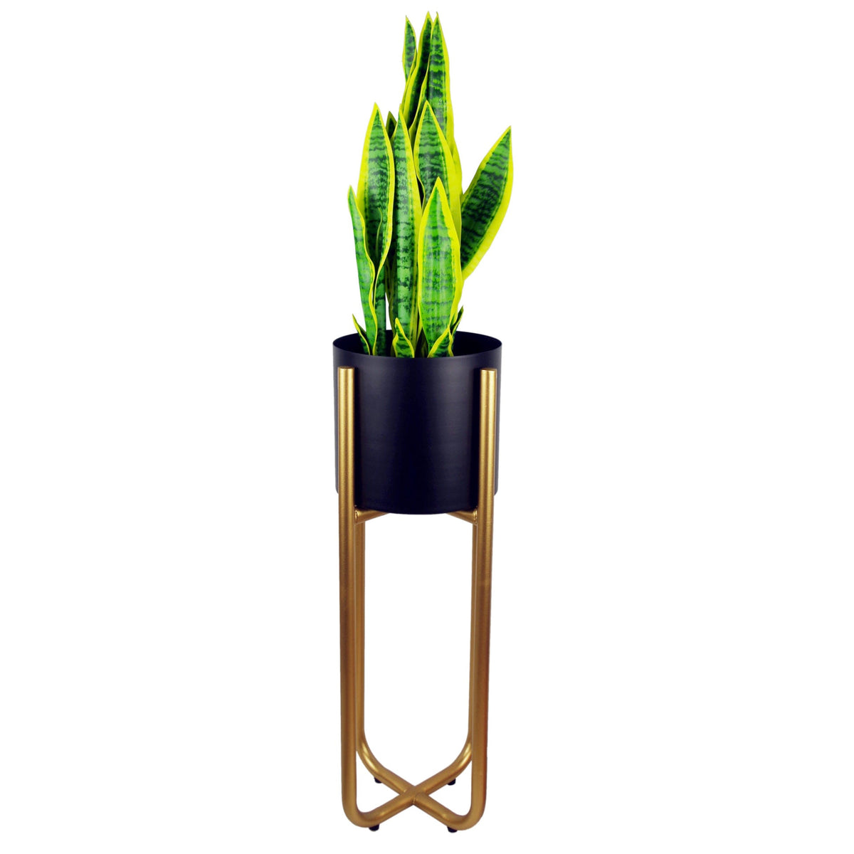 Tall Gold Planter Stand with Metal Planter 62cm x 18cm – image 10
