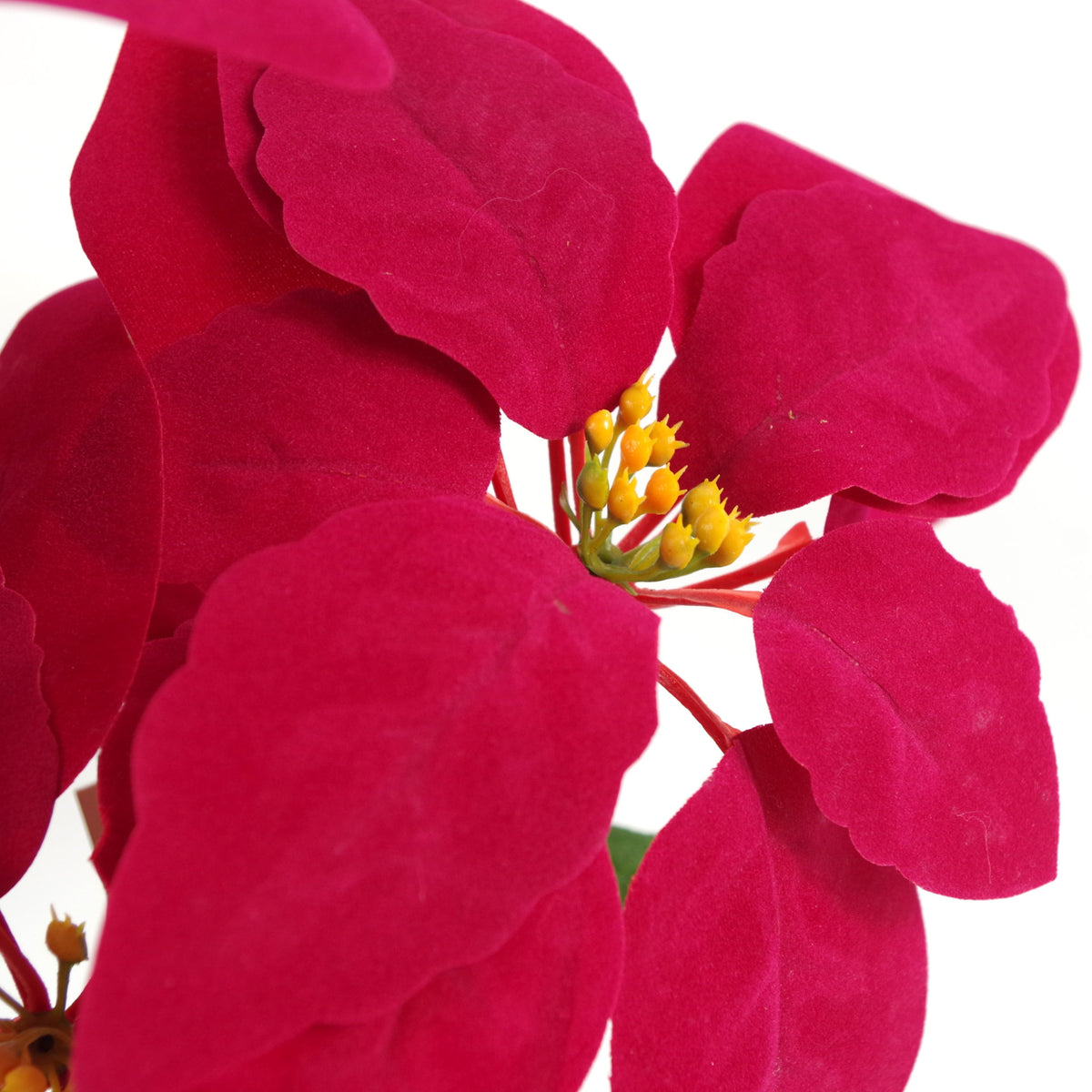 Artificial Christmas Xmas Poinsettias Table Display in Large Metal Planter – image 5
