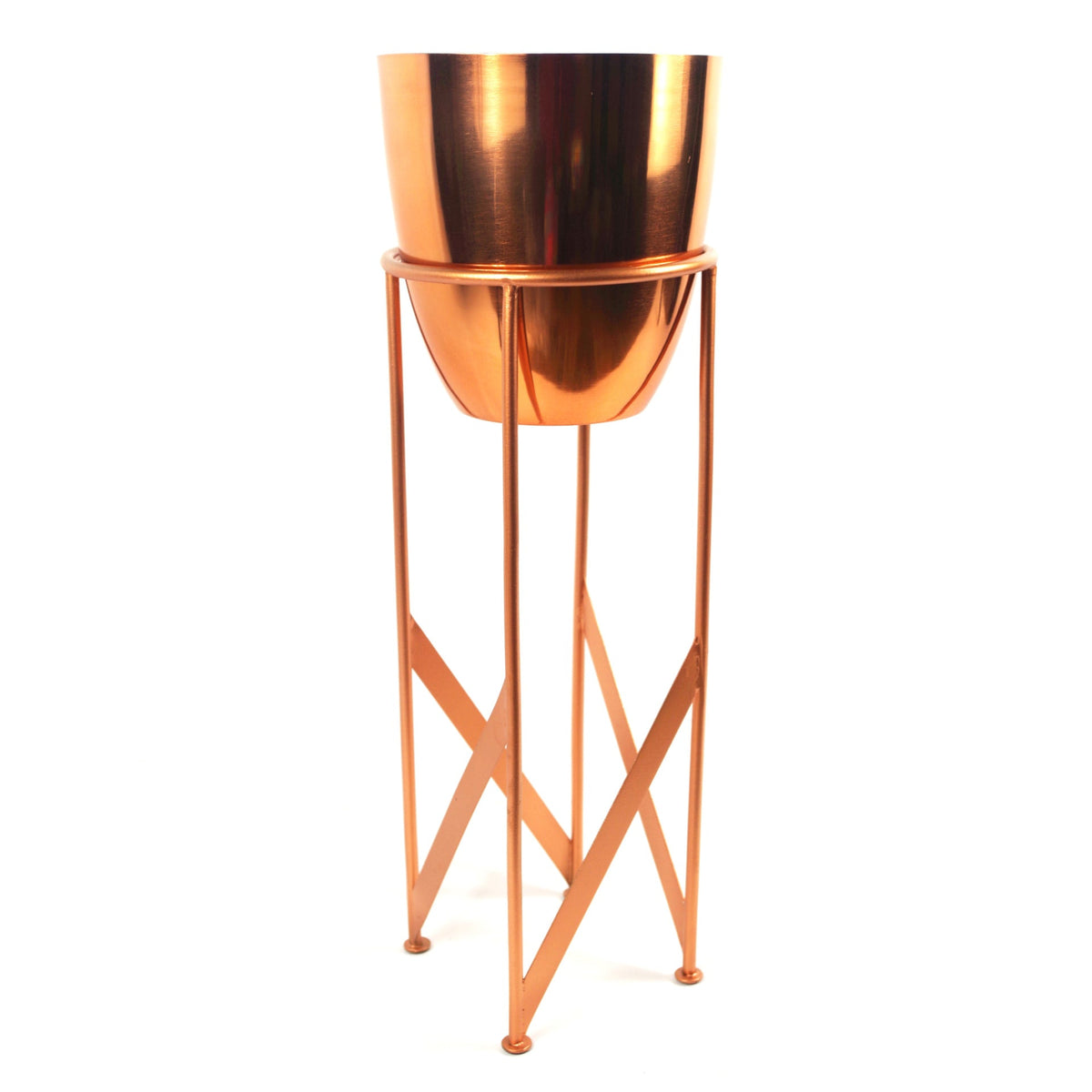 55cm Metal Planter with Matching Stand – image 3