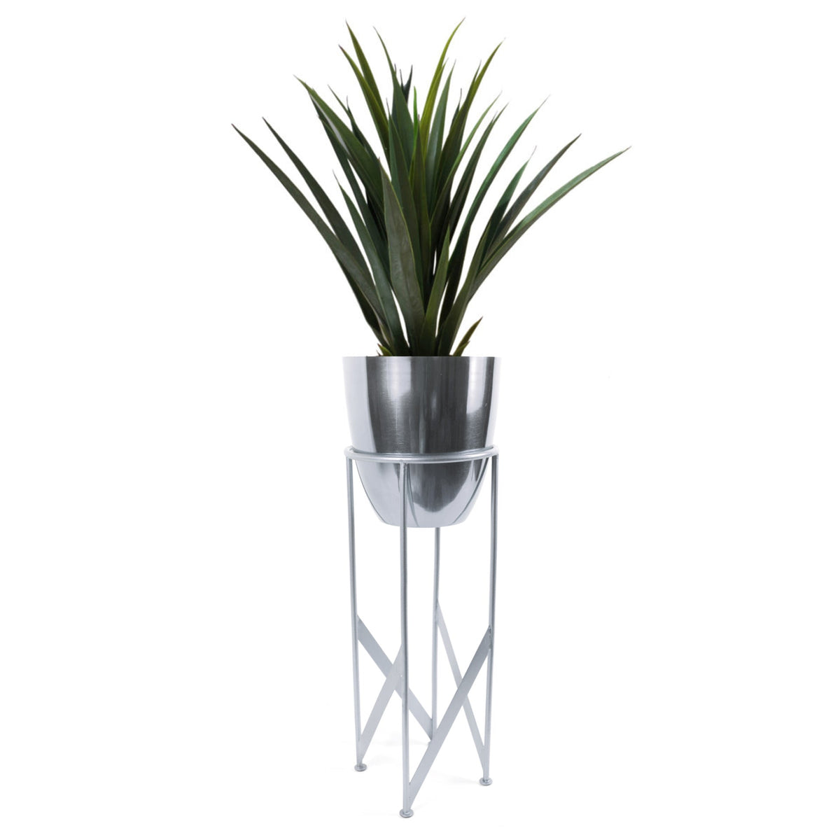 90cm Metal Planter with Artificial Yucca Plant – image 3