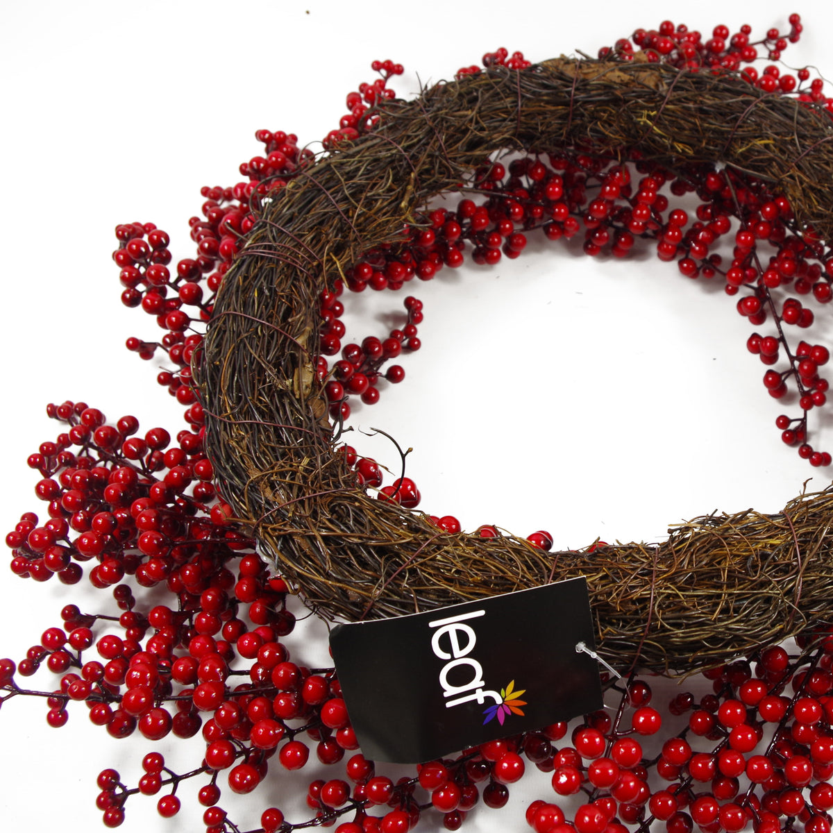 60cm (24") Large Luxury Christmas Artificial Red Berry Floristry Wreath – image 3