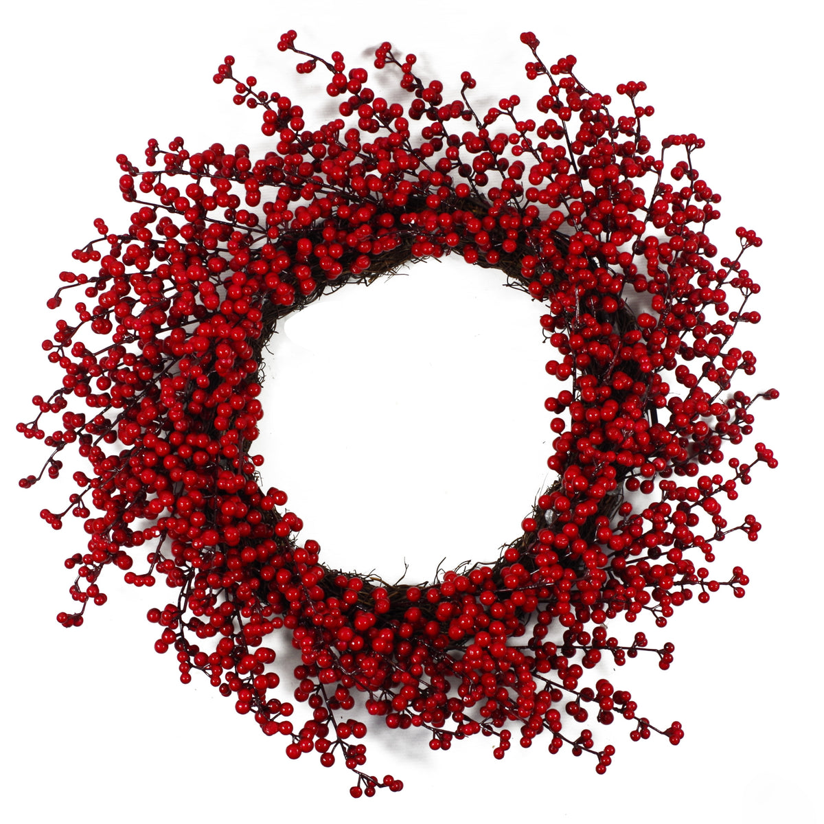 60cm (24") Large Luxury Christmas Artificial Red Berry Floristry Wreath