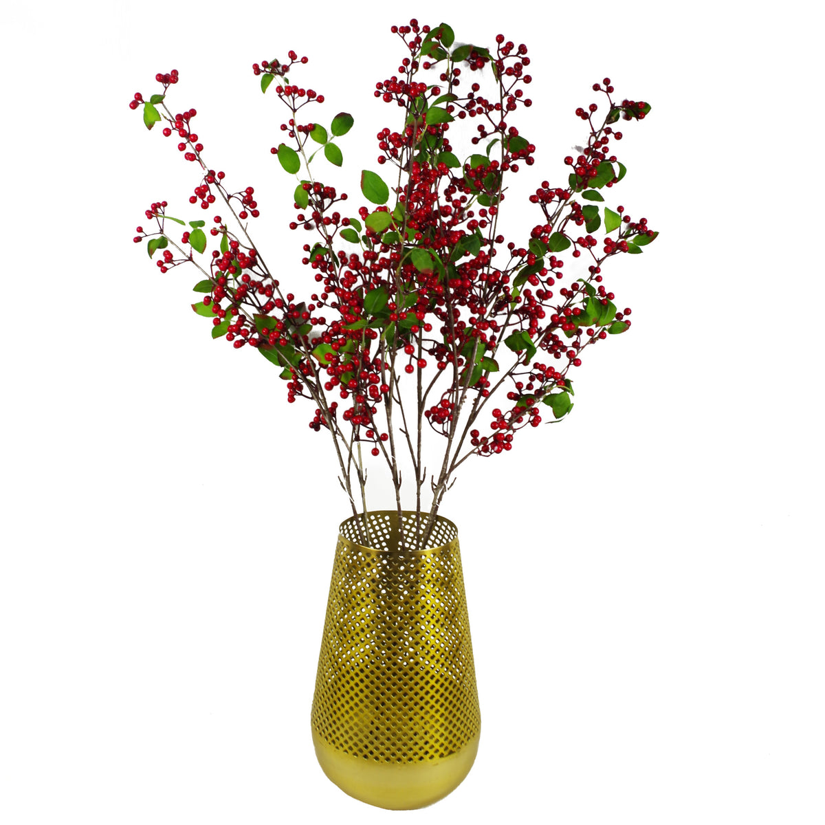 80cm Artificial Red Christmas Berry Spray – image 2