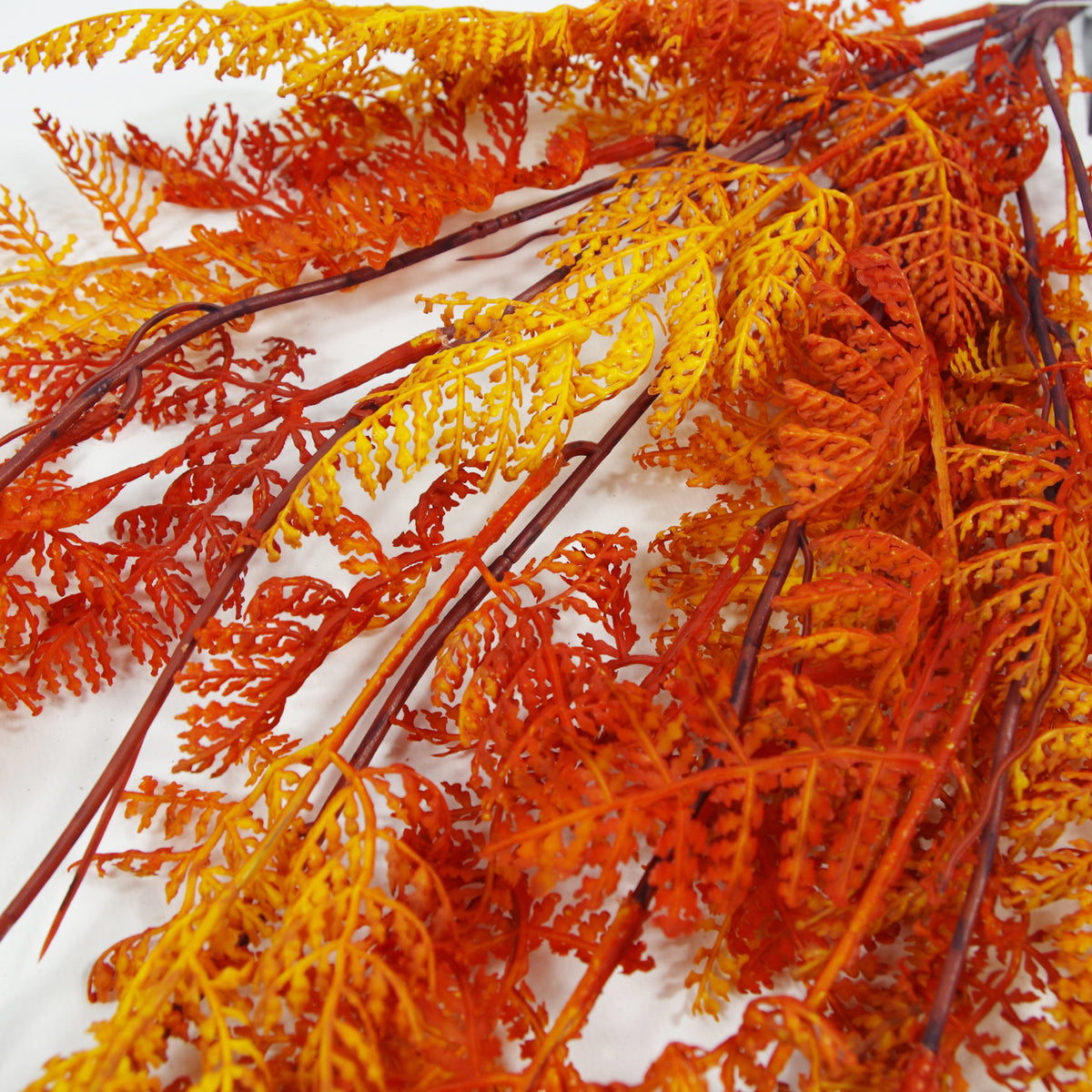 100cm Artificial Hanging Maidenhair Fern Trailing Plant Autumn Orange – image 5