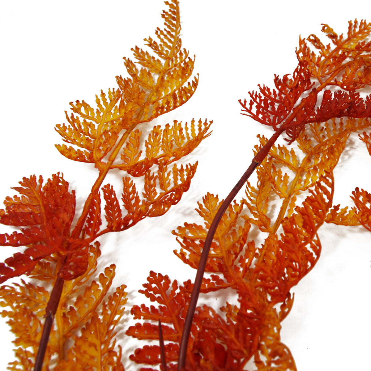 100cm Artificial Hanging Maidenhair Fern Trailing Plant Autumn Orange – image 3