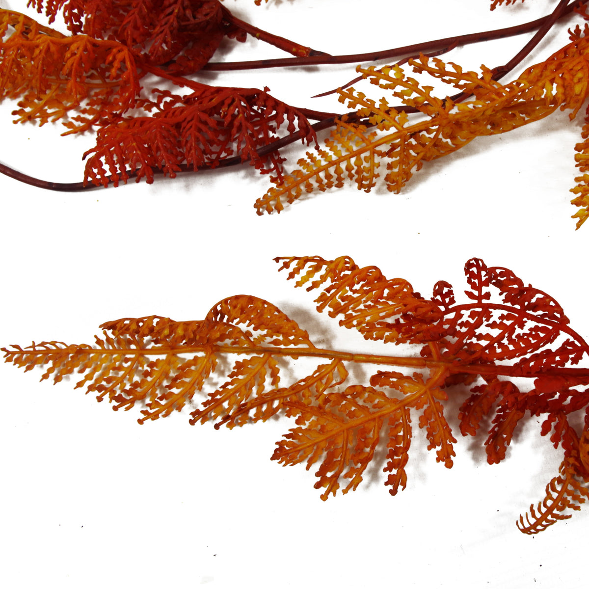 100cm Artificial Hanging Maidenhair Fern Trailing Plant Autumn Orange – image 2