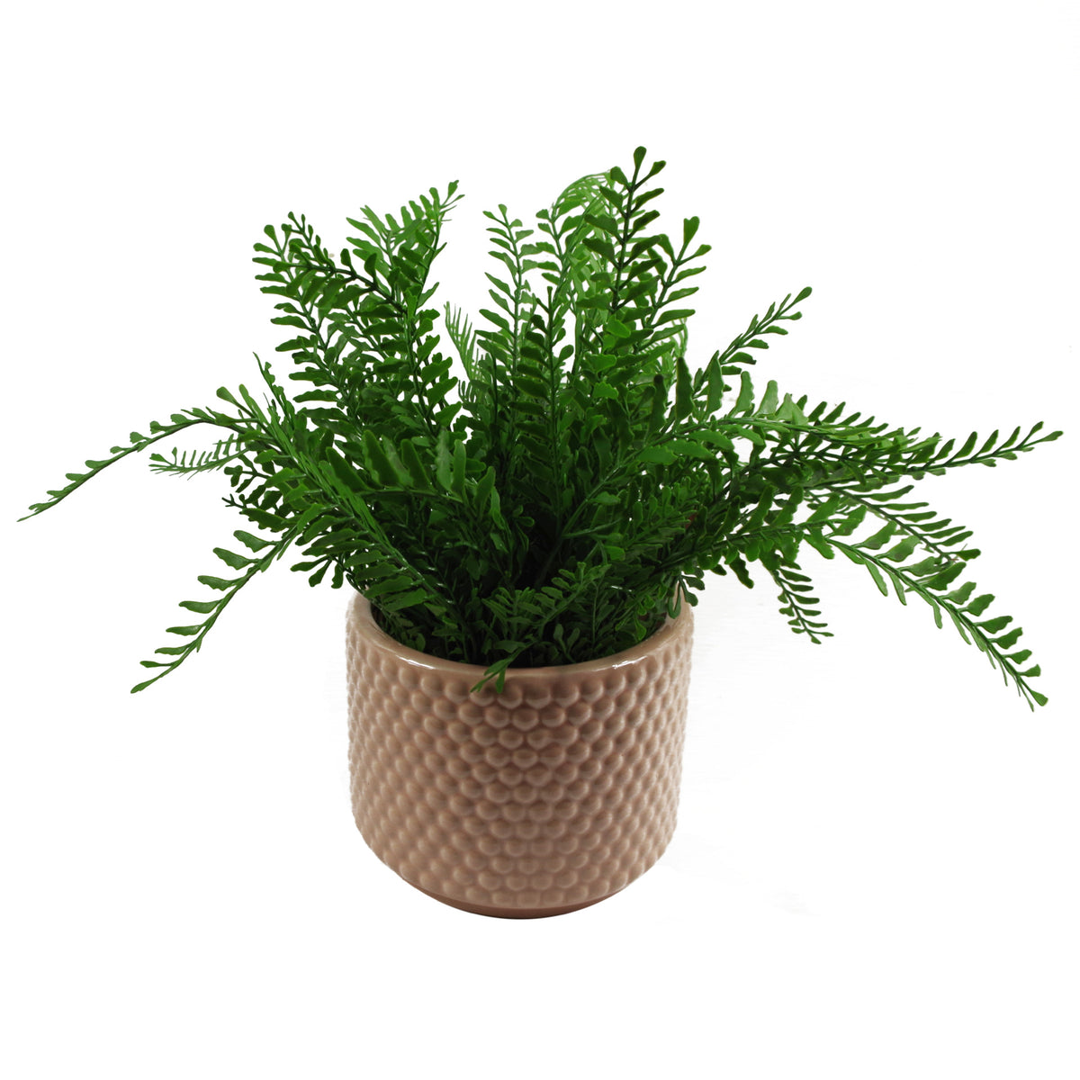 Dusty Pink Peach Raised Dots Ceramic Plant Pot 15 x 15 x 12.5cm – image 4