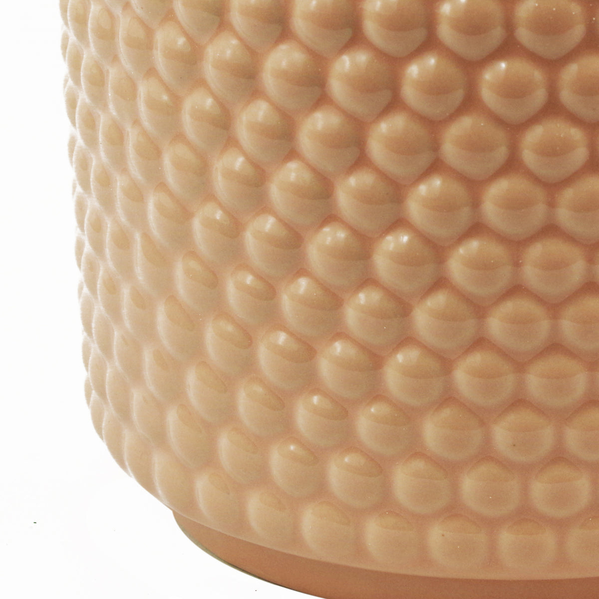 Dusty Pink Peach Raised Dots Ceramic Plant Pot 15 x 15 x 12.5cm – image 5