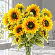 88cm Faux Artificial Sunflower with 3 heads