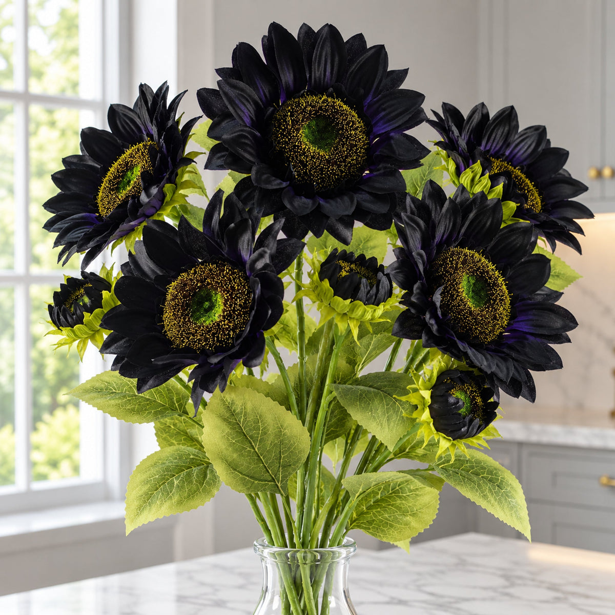 88cm Faux Artificial Sunflower with 3 heads