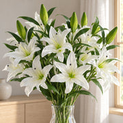100cm Large Artificial Lily Stem with 3 Flowers