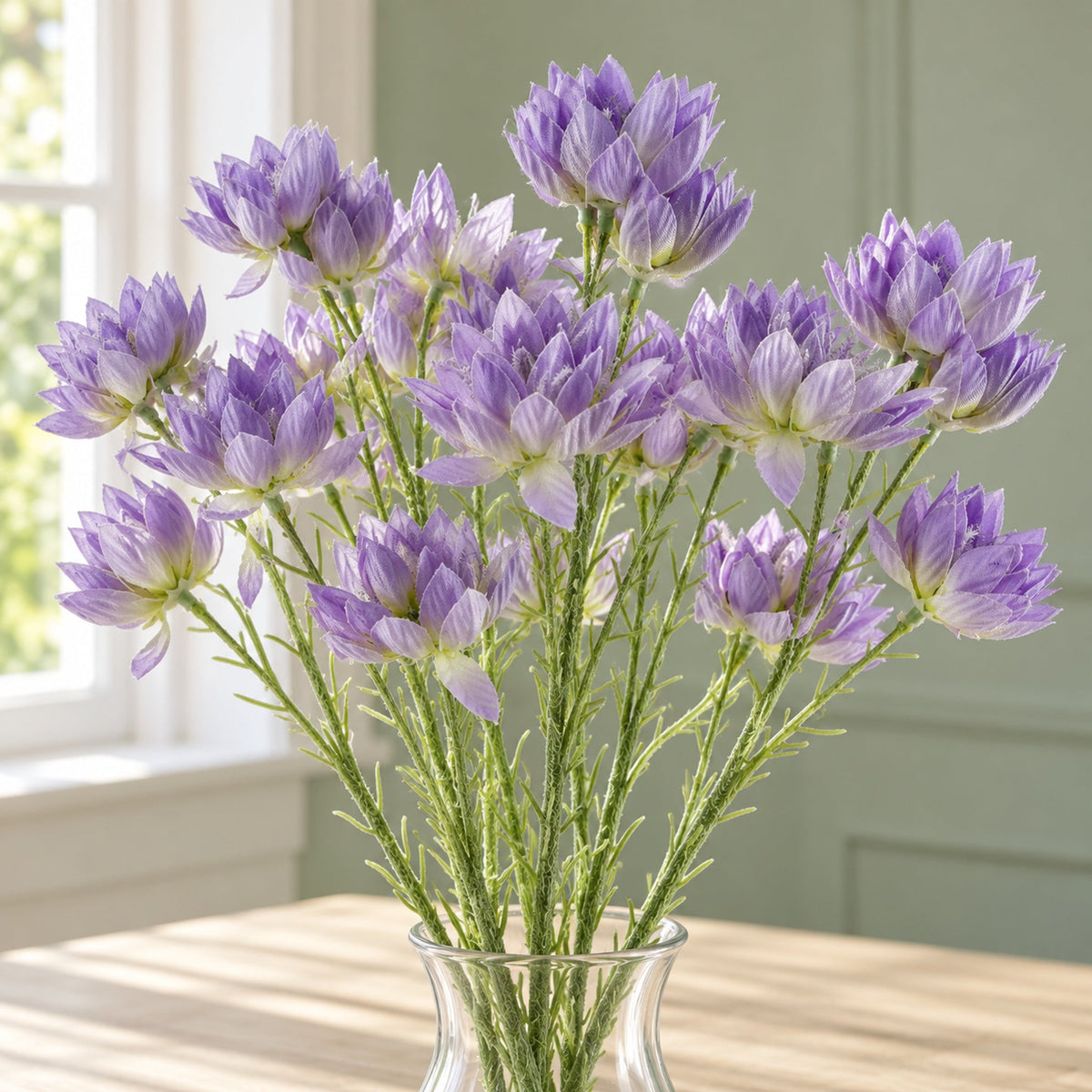 60cm Faux Starflower Stem - 5 Flowers