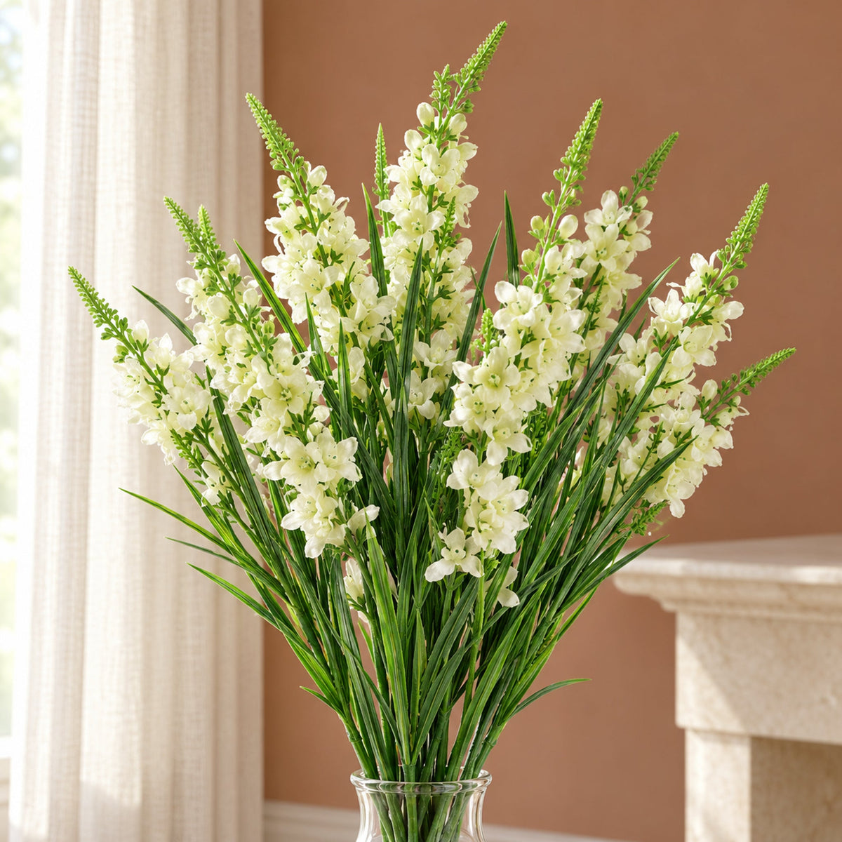 80cm Faux Larkspur Artificial Stem