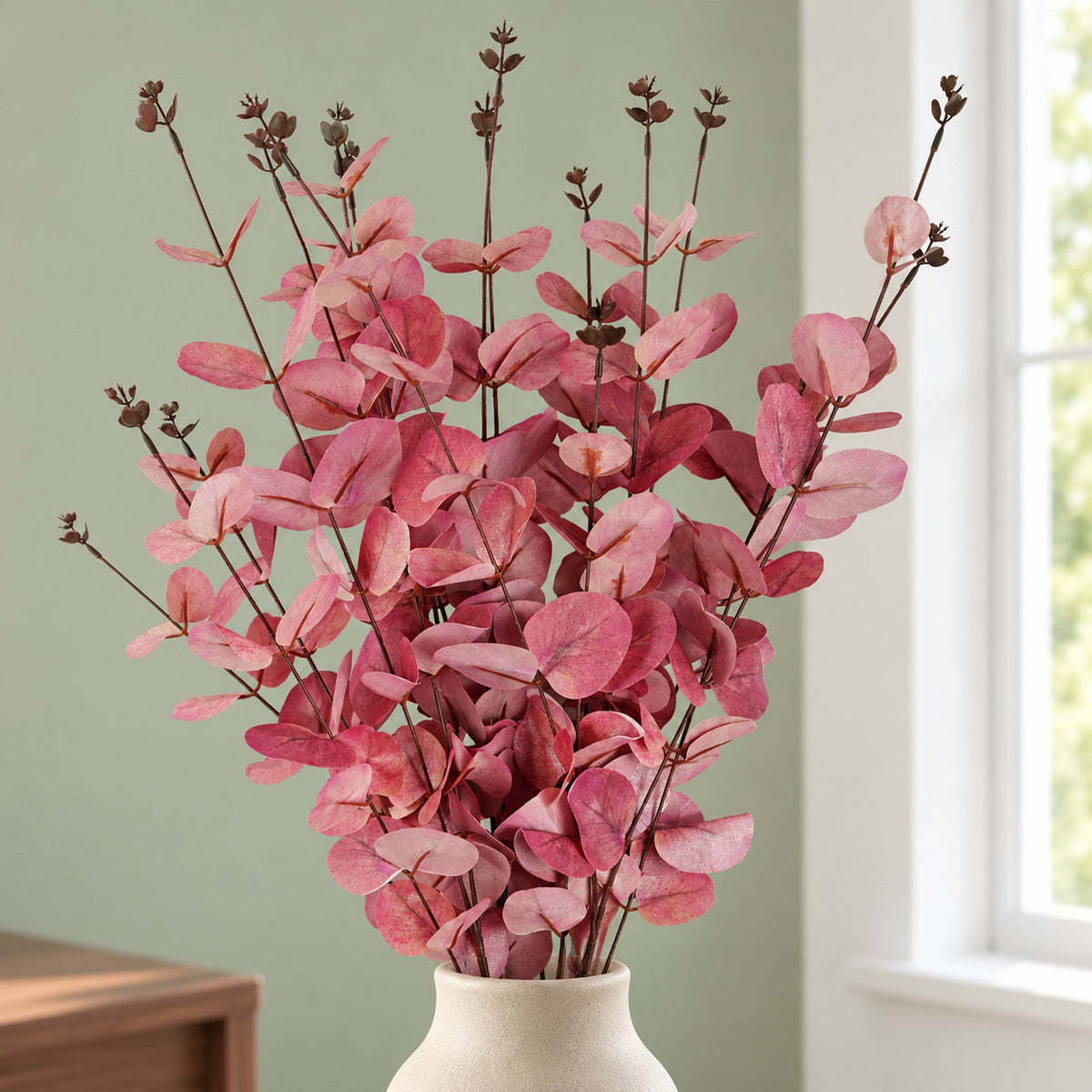 Faux Artificial Eucalyptus Foliage Stems
