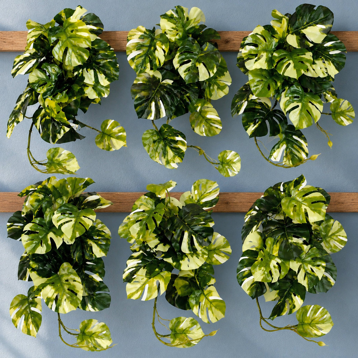 25cm Artificial Trailing Variegated Monstera Vine Plant