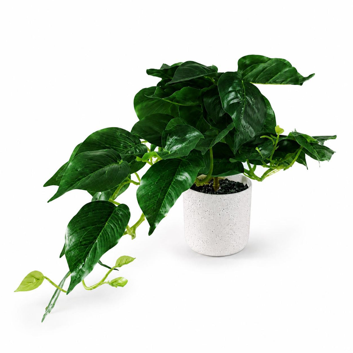 30cm Artificial Mini Pothos in Decorative White Pot – image 3