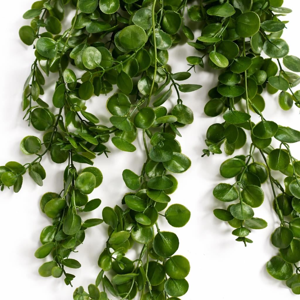 75cm Artificial Trailing Round Leaf Hanging Foliage Plant - Classic Gloss Green – image 9