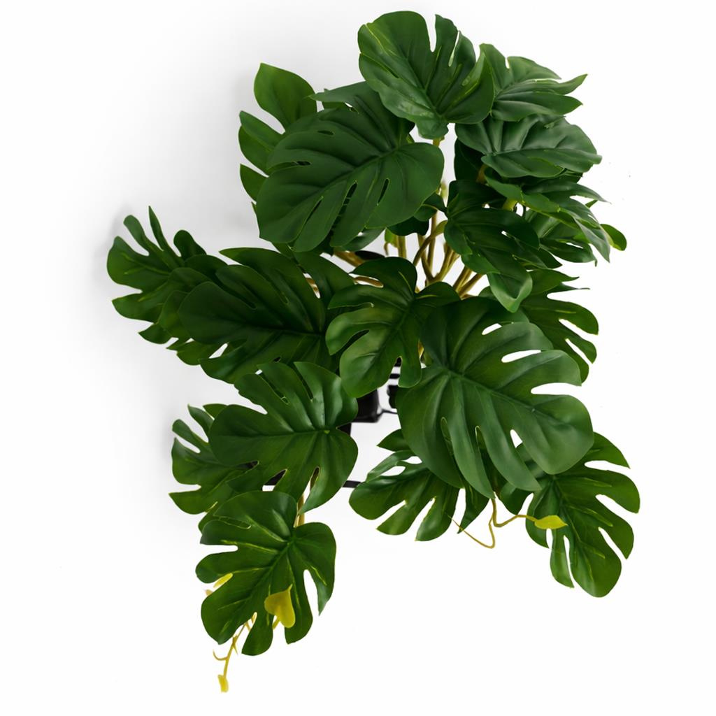 25cm Realistic Artificial Monstera Stem Plant - Dark Green