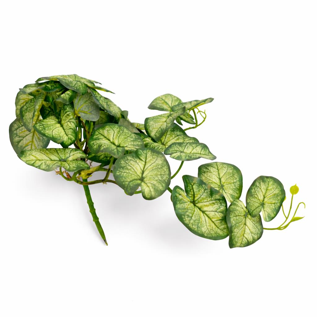 25cm Artificial Trailing Variegated Caladium Vine Plant Dark Green – image 3