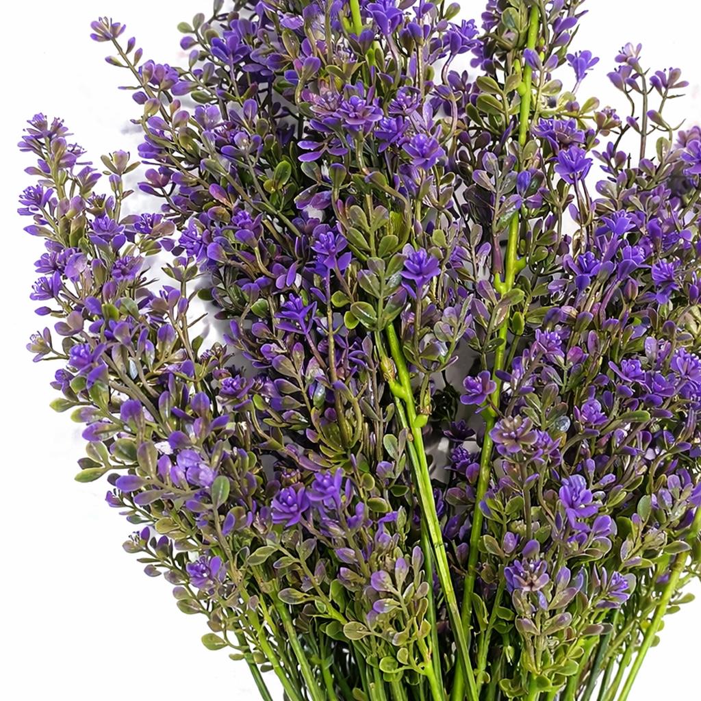 75cm Artificial Purple Heather Flower Bush Stem – image 3