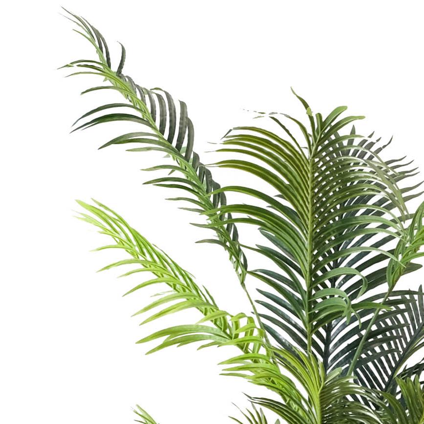 160cm Artificial Palm Tree with 15 Leaves in White Pot – image 3