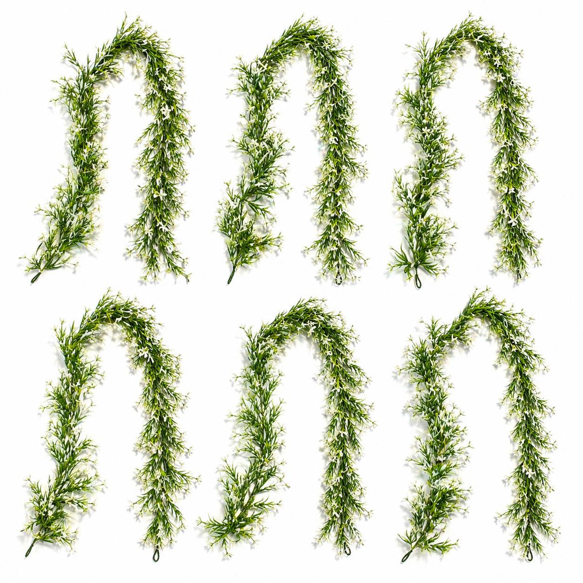 170cm Artificial White Flowering Greenery Garland Hanging Decoration – image 7
