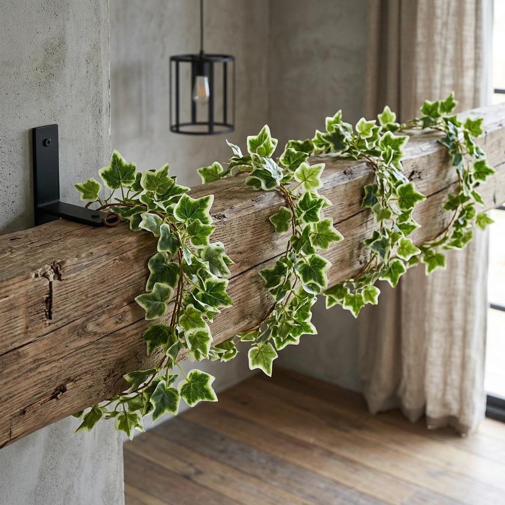 160cm Artificial Ivy Garland Trailing Hanging Plant Faux Foliage - Variegated – image 2