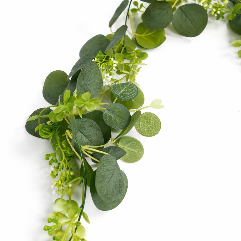 160cm Artificial Eucalyptus Garland with Mixed Foliage – image 6