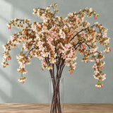 110cm Natural Pink Trailing Cherry Stem Spray Artificial