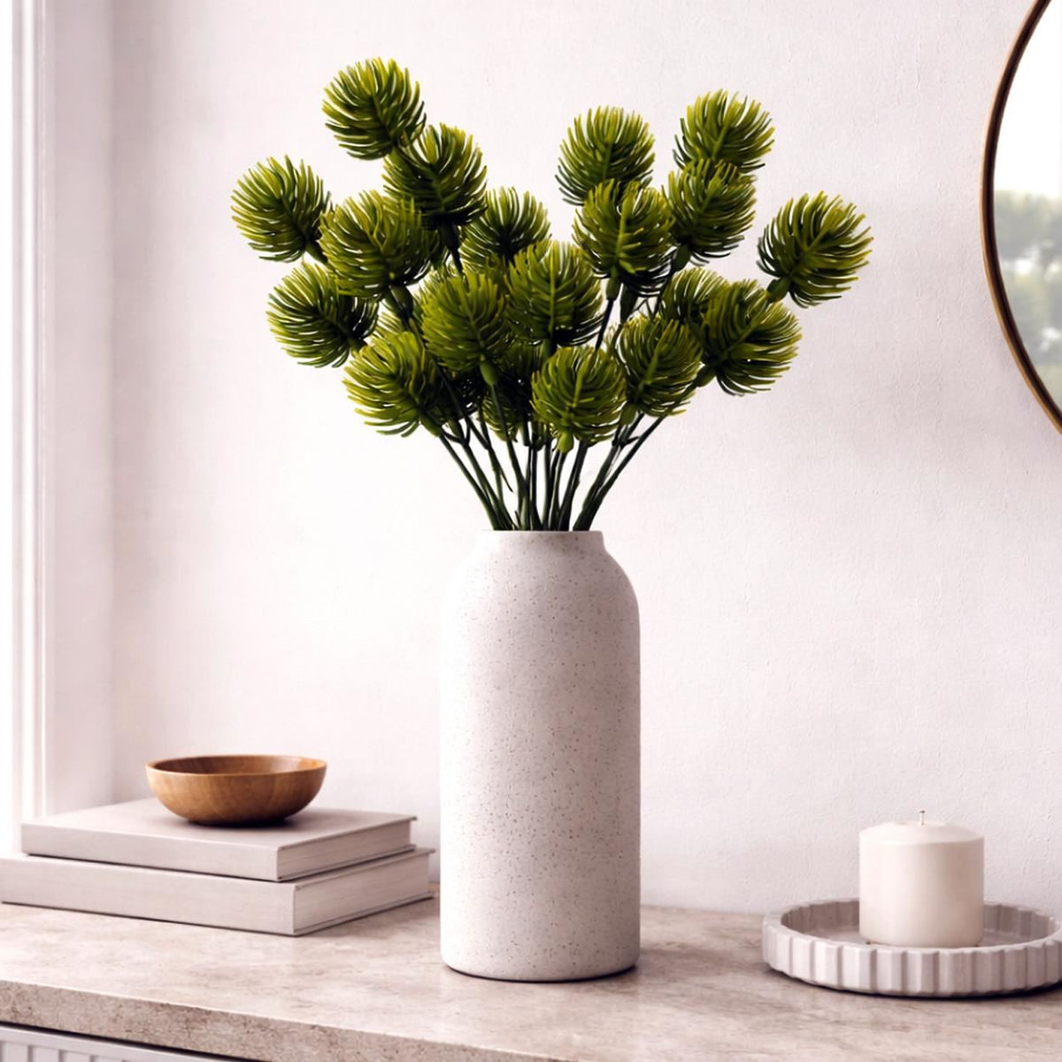30cm Artificial Cedrus Libani Pine Style Foliage Plant Stem – image 7