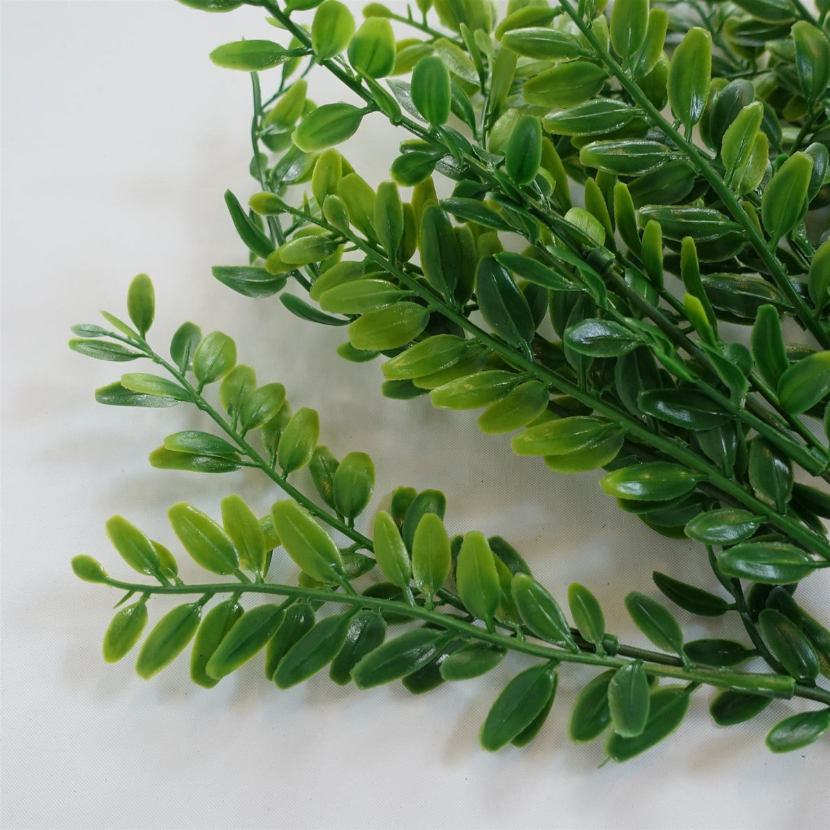 32cm Artificial Boxwood Style Foliage Spray Stem Faux Green Leaf Bush – image 8