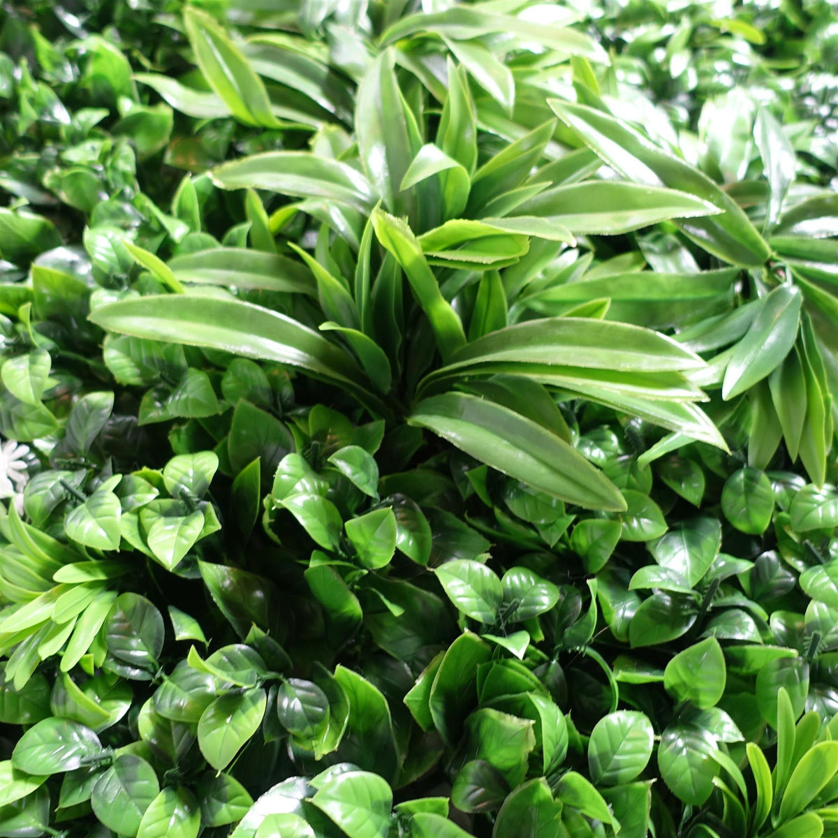 100cm Artificial Mixed Foliage Green Wall Panel with Floral Detail Faux Living Wall – image 2