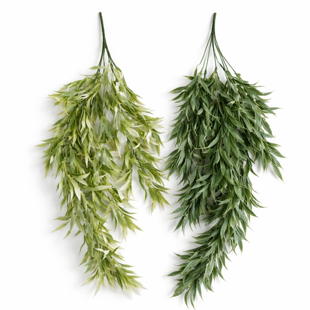 80cm Artificial Italian Ruscus Hanging Plant with Realistic Foliage - Light Green – image 8