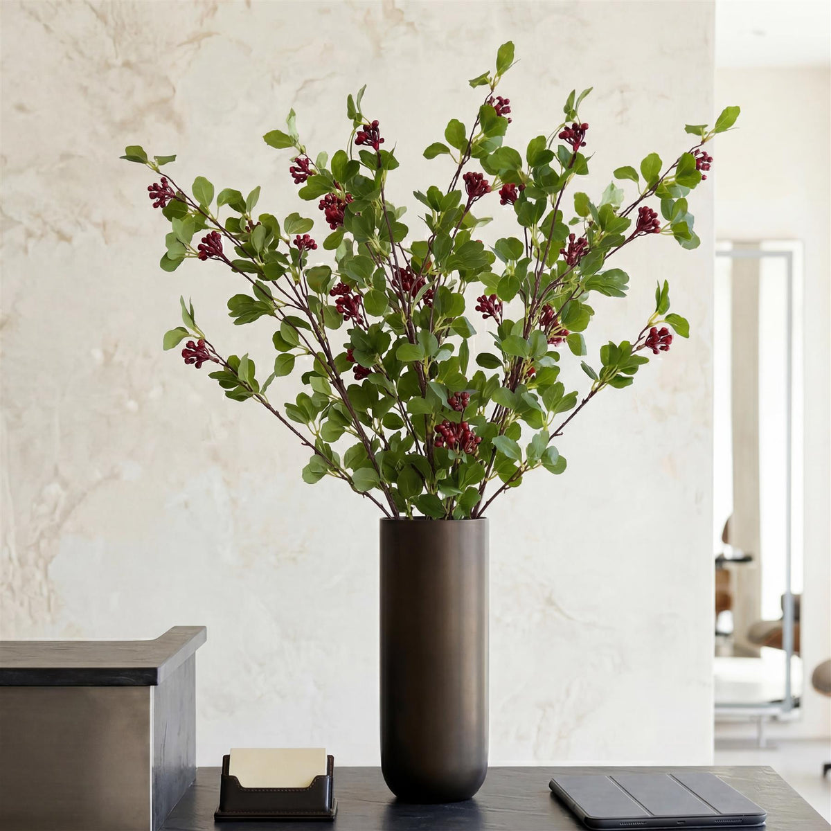 90cm Artificial Berry Foliage Spray Stem – image 2