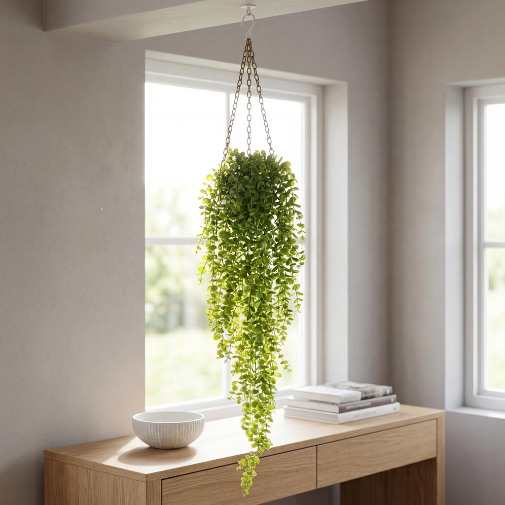90cm Artificial Trailing Hanging Plant Green Faux Cascading Foliage – image 2