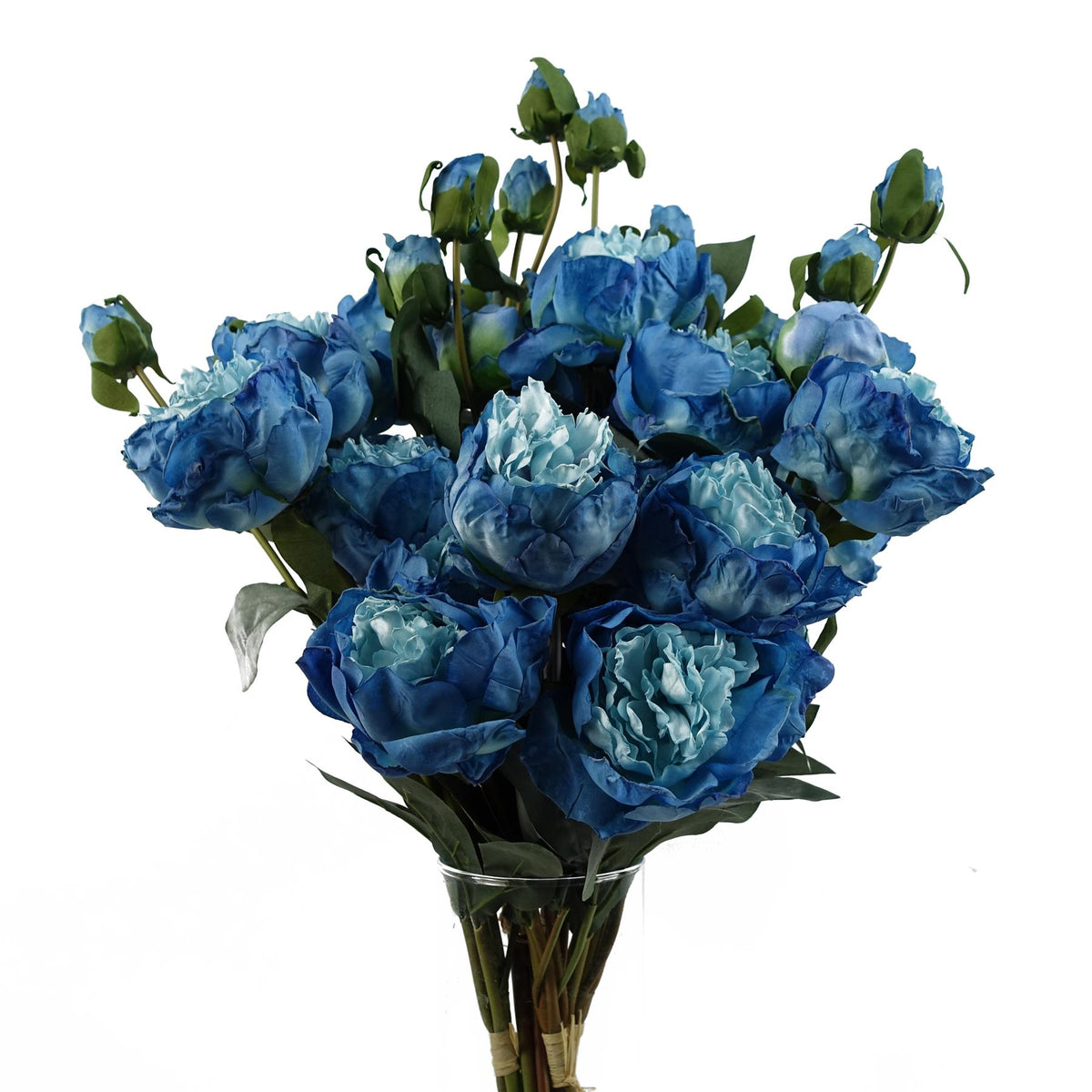 55cm Peony Artificial Flower Stems - 4 flowers 3 buds – image 12
