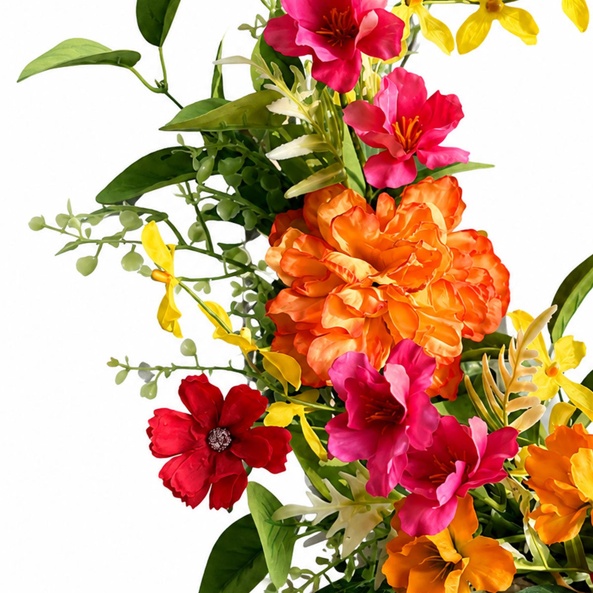 50cm Artificial Bright Spring Flower Wreath – image 2