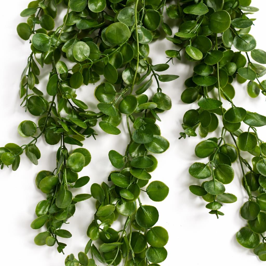 75cm Artificial Trailing Round Leaf Hanging Foliage Plant - Classic Gloss Green – image 4