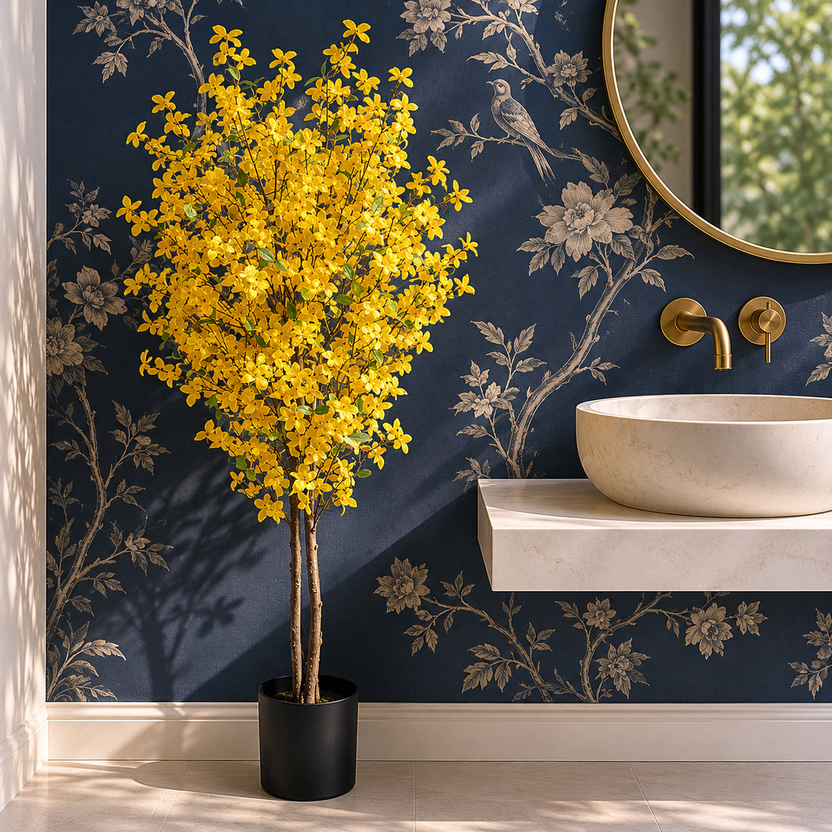 120cm Artificial Forsythia Tree – image 2