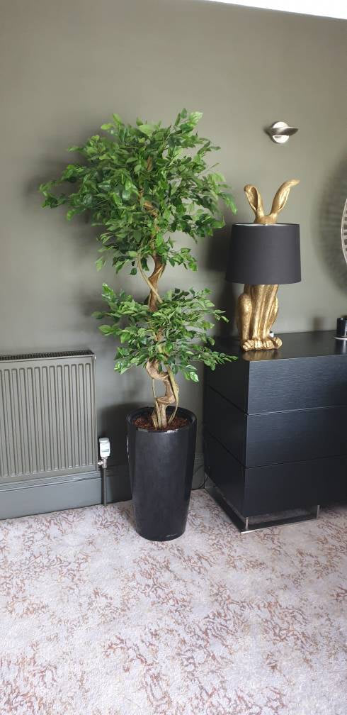 150cm Twisted Trunk Artificial Japanese Fruticosa Style Ficus Tree – image 13