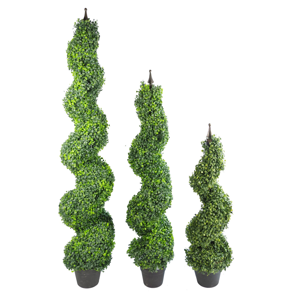 90cm (3ft) Tall Artificial Boxwood Tower Tree Topiary Spiral Decorative Top – image 20