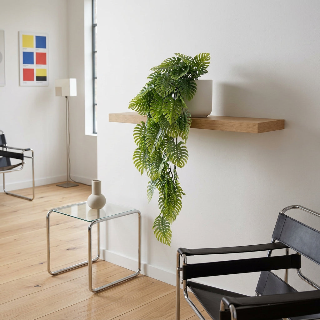 80cm Artificial Trailing Tropical Monstera Plant - Sage Green – image 2