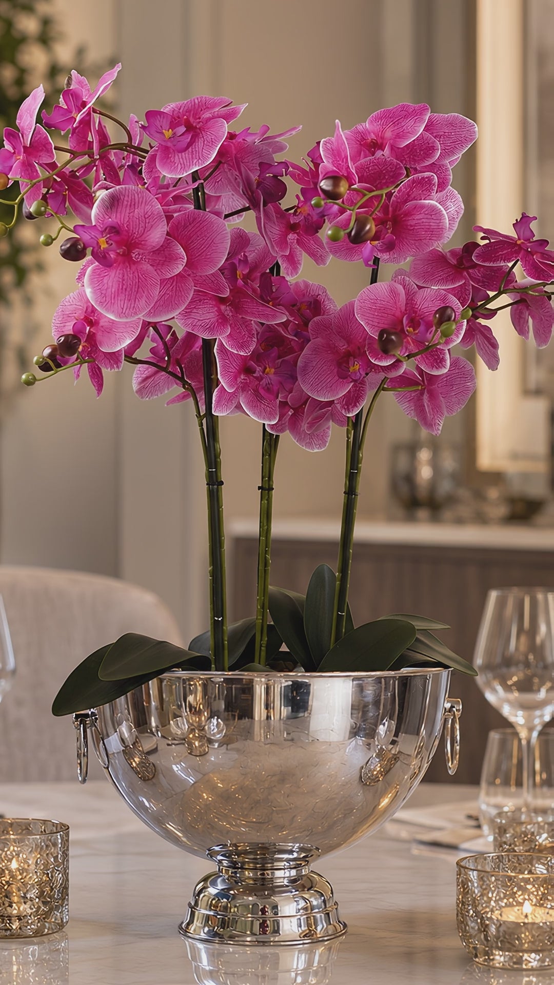 Load video: 29cm XL Silver Champagne Bowl Metal Planter